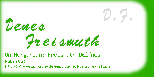 denes freismuth business card